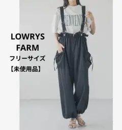 【未使用品】 ローリーズファーム リボンサロペット ウエストフリル ドロストのサムネイル
