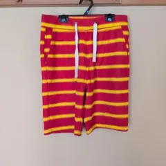 ボーダー柄 ショートパンツ レッド イエロー