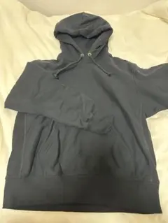 GU /ブラック フード付きパーカー 黒