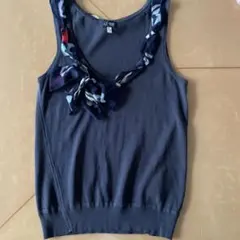ベスト　紺色　シフォンリボンのサムネイル