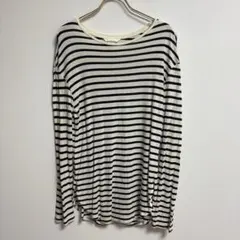 ✨良品✨ H＆M【XS】カットソー 丸首 ボーダー薄手 長袖