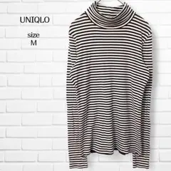 ユニクロ カットソー シャツ ボーダー タートルネック 長袖　M 定番