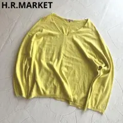 H.R.MARKET カシミヤ混 コットン ニット 聖林公司 Hロゴ刺繍のサムネイル