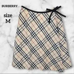 バーバリー BURBERRY フレアスカート ノバチェック リボン