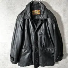 80s ユーロヴィンテージ シェビニオン本革 レザーカーコート 革