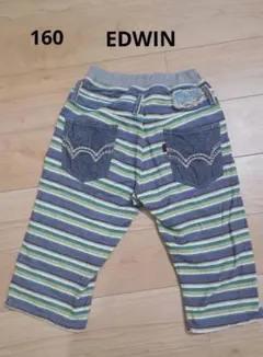 EDWIN　ストライプ ハーフパンツ 160cm