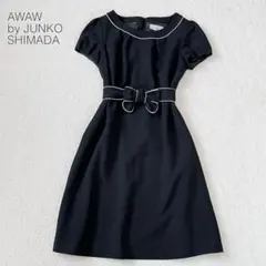 【AWAW】ジュンコシマダ ワンピース 半袖 ピンドット フェミニン【L】極美品のサムネイル