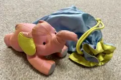 タイシルク　ジムトンプソン　ゾウのぬいぐるみ　巾着付き
