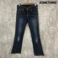 SOMETHING サムシング　ストレートデニム　ジーンズ　27×33