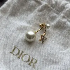 DIOR パール　スター　片耳ピアス