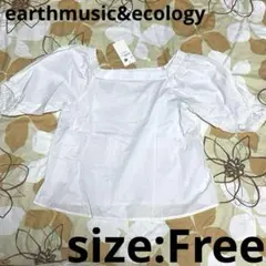 新品☆earthmusic&ecology☆ボリュームスリーブプルオーバー☆F