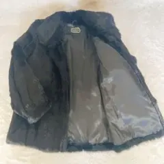 美品✨ リアルファー ブラック ミンク コート L～XL相当 ジャケット 黒