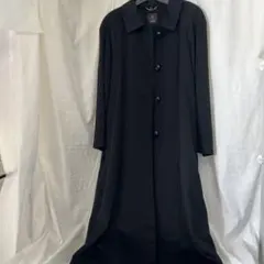 ウール100% ブラック ロングコート