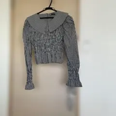 ZARA チェック柄ブラウス