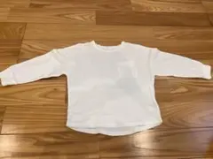 【GU】 ジーユー キッズ 長袖カットソー ロングTシャツ ホワイト 100cm