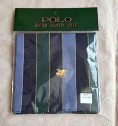 POLO ストライプ ハンカチ 100%コットン