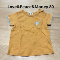 Love&Peace&Money サンドイッチ柄 Tシャツ 80cmのサムネイル