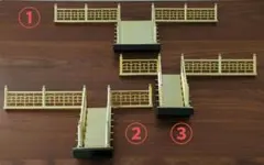 雛人形階段セット　三方階段　欄干　乱光メッキ