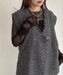 apres jour mignon ツイードジレ