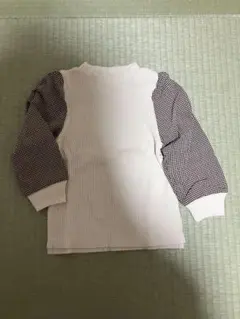 petit main チェック柄 長袖カットソー 100cm 新品未使用タグ付き