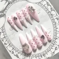 ネイルチップ ワンホン 韓国 ちゅるん フレンチガーリー 量産系 地雷系 ギャル