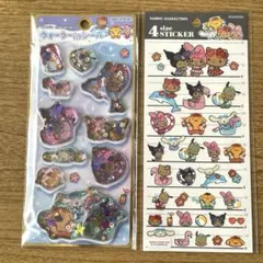 日焼けサンリオ ウォーターシール 4サイズ ステッカー 2枚セット