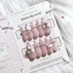 現品⸝⸝꙳ネイルチップ スナ系 ワンホン ガーリー 量産型