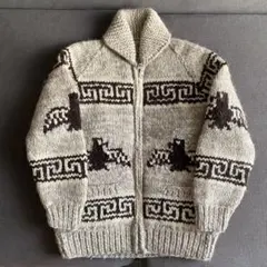 80s~90sカウチンショールニットカナダ vintage Cowichan