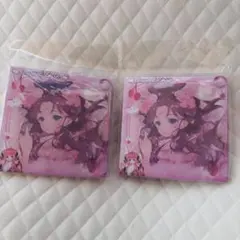 海外文具 女の子イラスト付箋 2個セット ふせん うさぎ 桜 春 韓国風