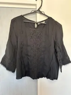 MAJESTIC LEGON マジェスティックレゴン 七分袖レースブラウス