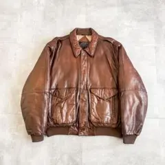 80s Eddie Bauer A-2 レザー グースダウン ジャケット