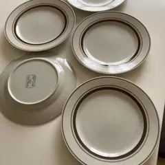 ストーンウェア　パスタ皿　中皿　昭和レトロ　北欧風　マルミ陶器