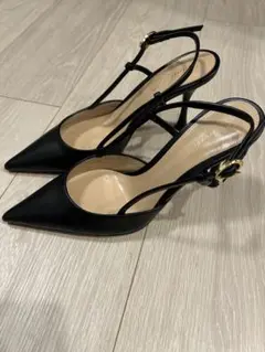 Gianvito Rossi ブラック　ポインテッドトゥ　ミュール 34のサムネイル