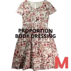 PROPORTION BODYDRESSING フレアスリーブ花柄ワンピース
