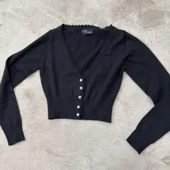 春❤️セシルマクビー❤️CECIIL McBEE ブラックショート丈カーディガン　M
