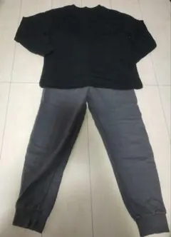 GU パジャマセット 130サイズ 黒/グレー