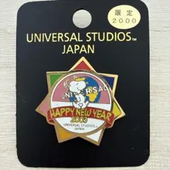 USJ スヌーピー2003年ハッピーニューイヤー数量限定2000個ピンバッチ