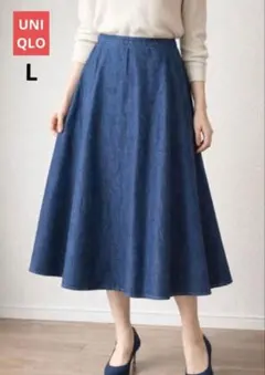 UNIQLO ユニクロ デニム サーキュラースカートのサムネイル