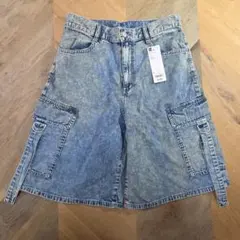 【新品】GU カーゴショートパンツ 63 BLUE Lサイズ グランジ y59