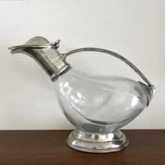  SELANGOR デキャンタ ガラス×ピューター ヴィンテージ 花瓶 ROYAL SELANGOR デキャンタ ガラス×ピューター ヴィンテージ 花瓶