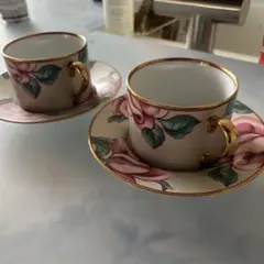バラの花柄カップ＆ソーサーセット