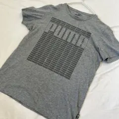 PUMA　ロゴ　Tシャツ　半袖　グレー　丸首　Mサイズ　運動着