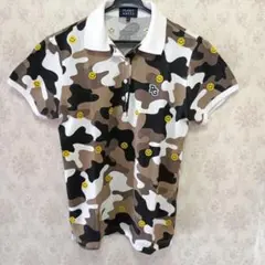 PEARLY GATES パーリーゲイツ☆迷彩柄 半袖ポロシャツ レディース S