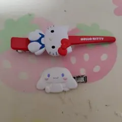 SANRIO ハローキティ シナモンロール ヘアクリップ