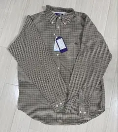 ノースフェイス パープルレーベル パッチワークネルシャツ S NT3000N