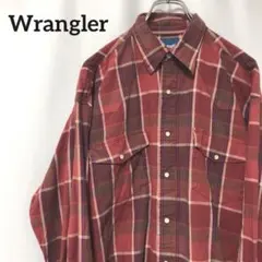 C1676 Wrangler アメリカ古着 ウエスタンシャツ 長袖 チェッ90s