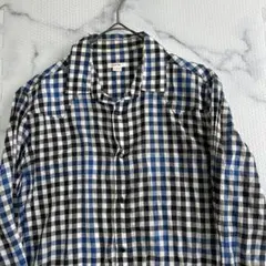 ✨美品✨DIESELディーゼル 長袖チェックシャツ 青系 S