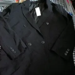 新品❣ブラック テーラードジャケット ダブルボタンGU❣XL❣