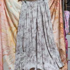 花柄スカート　ロング　プリーツ