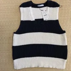 ZARA✴︎ボーダーニットベストのサムネイル